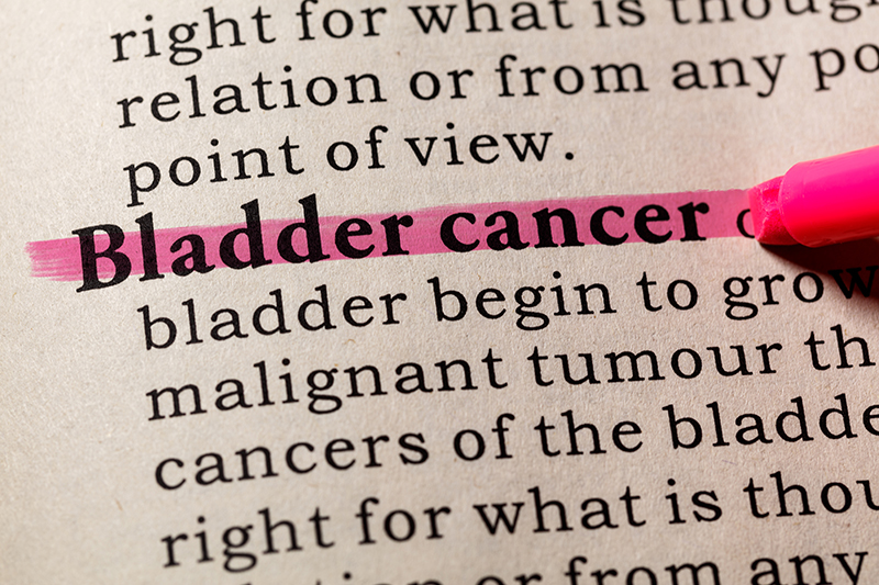 Picture of bladder cancer being highlighted with a highlighter