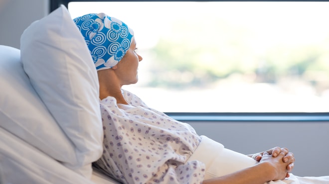 Picture of a patient after brain cancer treatment