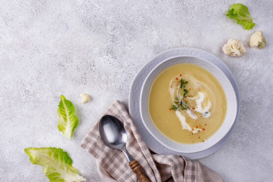 cauliflower soup helps cancer patients intake sufficient nutrition while suffering from mouth sores